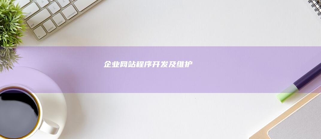 企业网站程序开发及维护